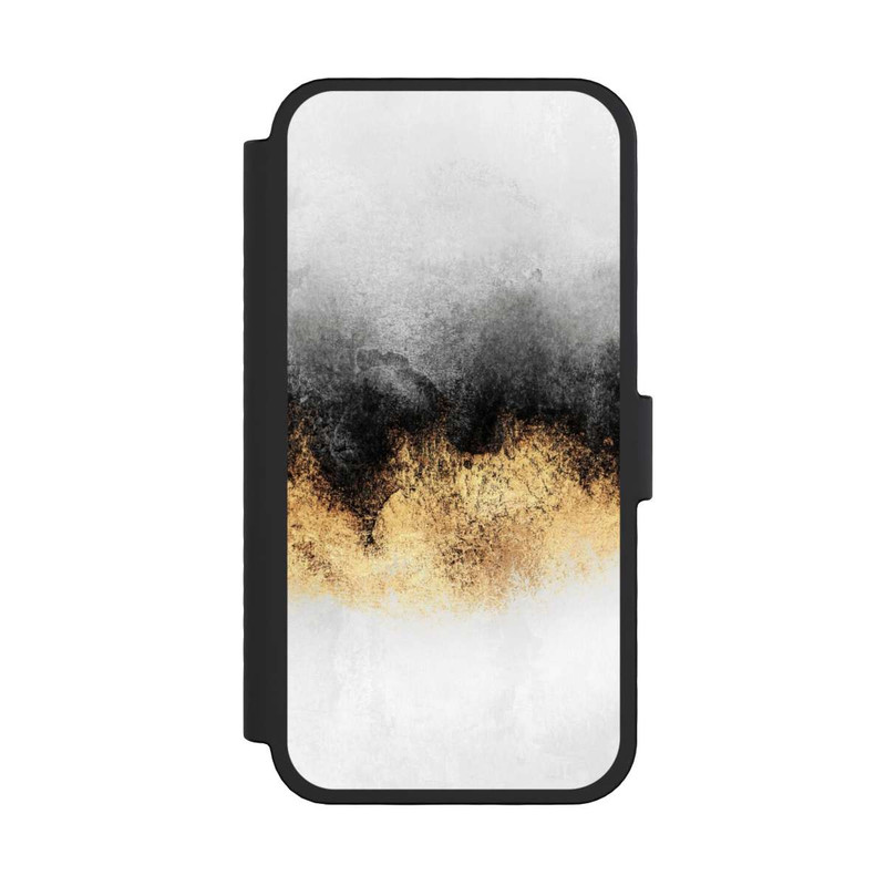 iPhone 16 Pro NIVOflip Grauer Himmelstaub Golddruck