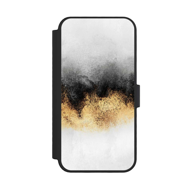 iPhone 16 Pro NIVOflip Grauer Himmelstaub Golddruck