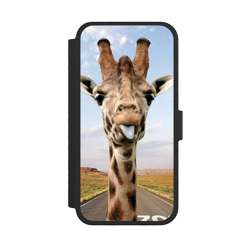 iPhone 16 Pro NIVOflip Giraffe auf der Straße