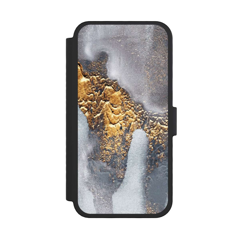 iPhone 16 Pro NIVOflip Beton-Gold-Glitzerlook