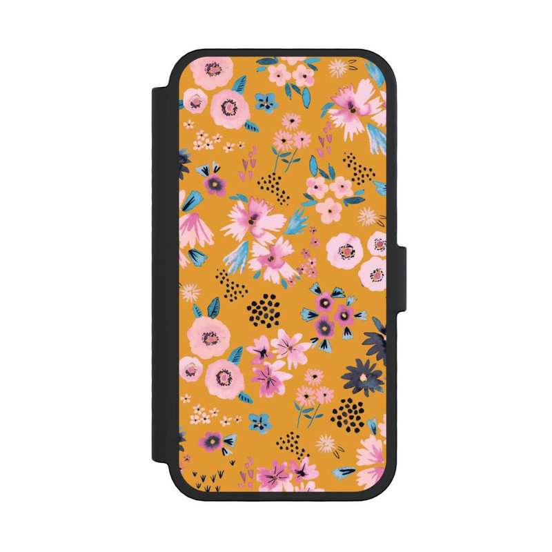 iPhone 16 Pro NIVOflip Kleine Blumen senfgelb