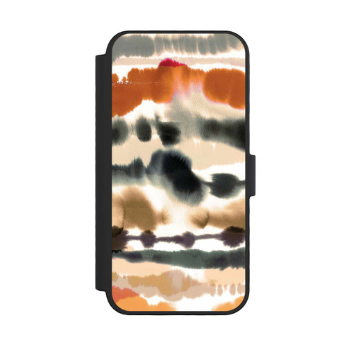 Apple iPhone 16 Pro NIVOflip Weiche nautische Aquarelllinien Orange