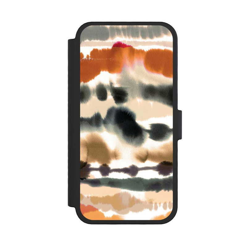 iPhone 16 Pro NIVOflip Lignes d'aquarelle nautique douces orange