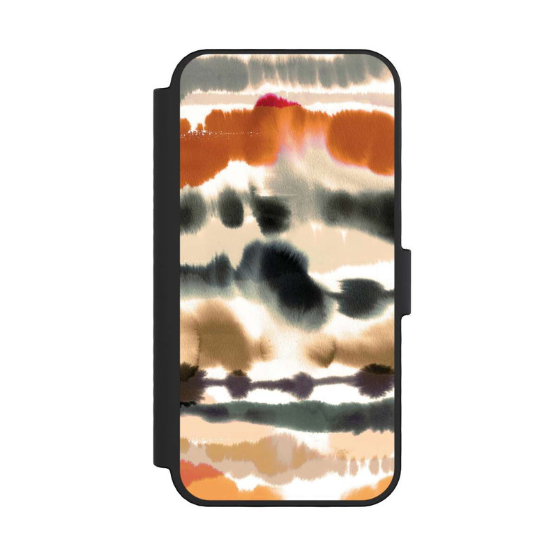 iPhone 16 Pro NIVOflip Lignes d'aquarelle nautique douces orange