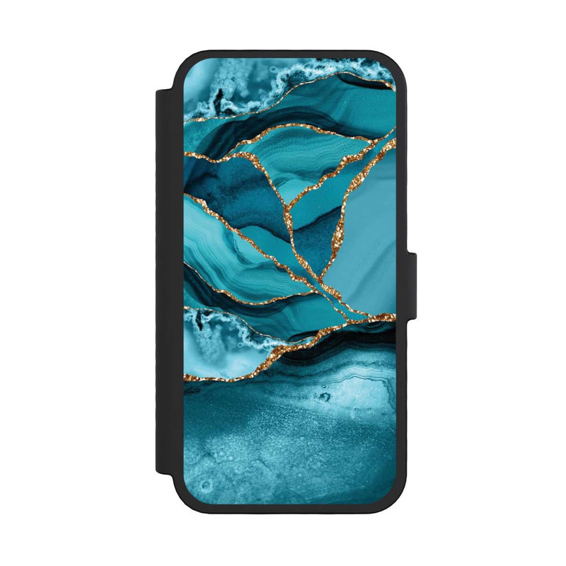 iPhone 16 Pro NIVOflip Eisblaue Marmor Landschaft