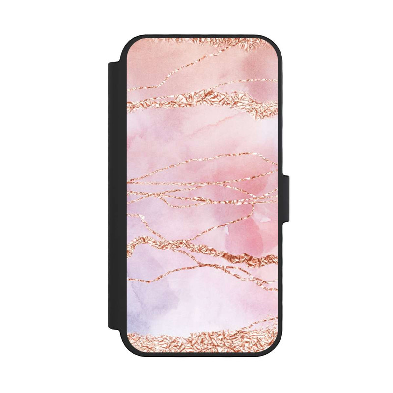 iPhone 16 Pro NIVOflip Marmor Girly Rose Look Pailleté