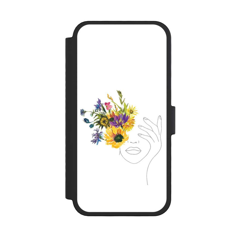 iPhone 16 Pro NIVOflip Line Art Tournesols femme