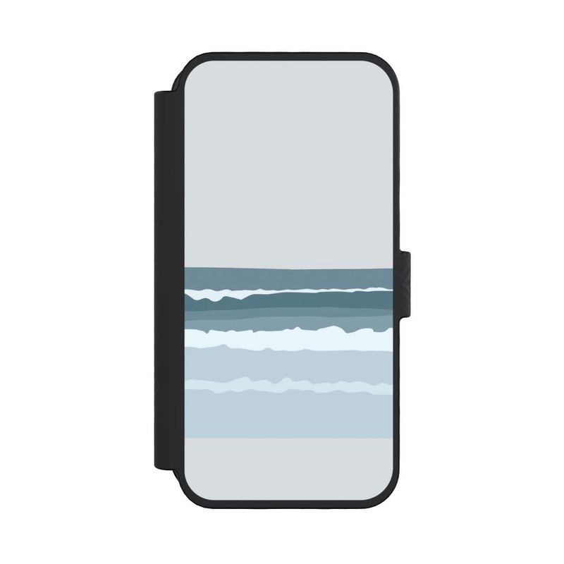 iPhone 16 Pro NIVOflip Abstrakte blaue Wellen