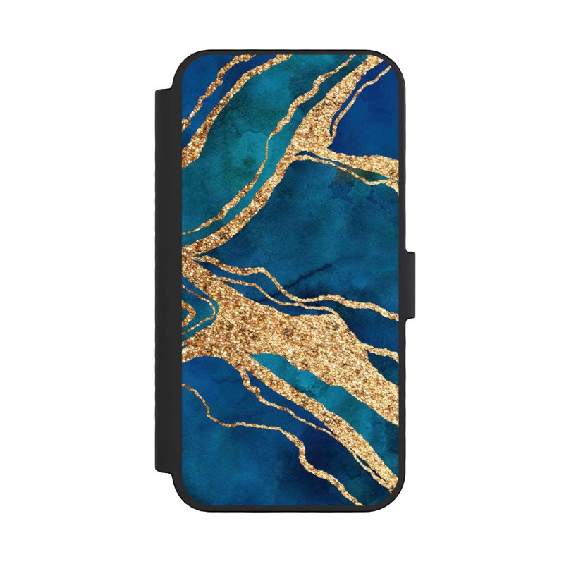 iPhone 16 Pro NIVOflip Edelstein Blaugold
