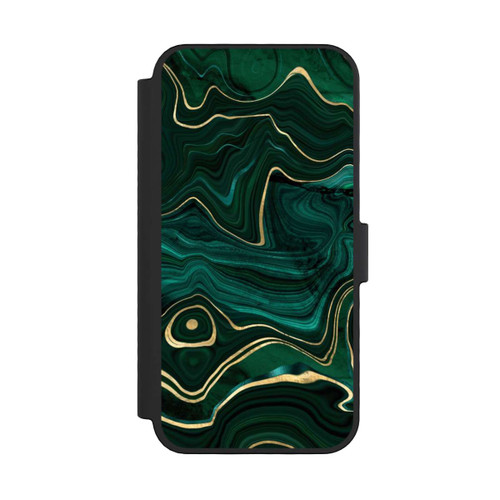 Apple iPhone 16 Pro NIVOflip Malachite gold print