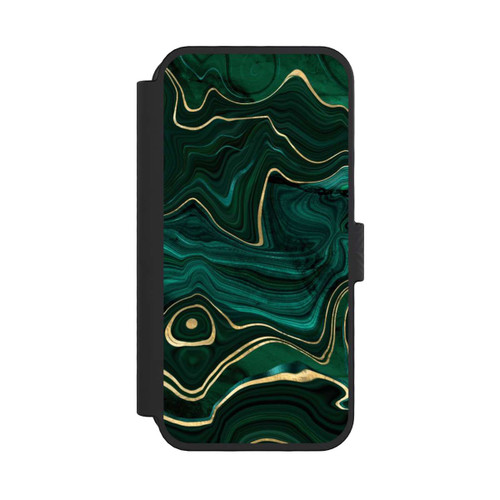 Apple iPhone 16 Pro NIVOflip Malachite gold print