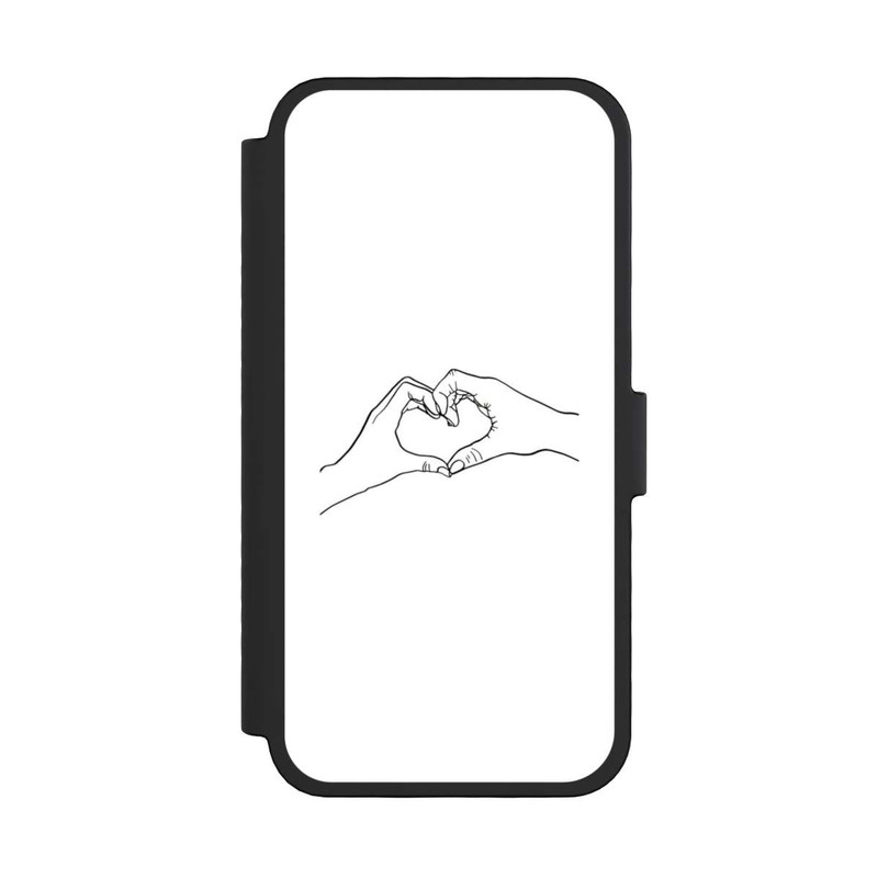iPhone 16 Pro NIVOflip Line Art mains d'amour