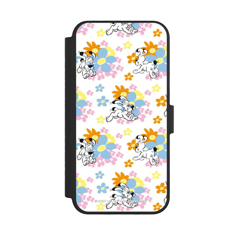 iPhone 16 Pro NIVOflip Idéfix sur fleurs colorées