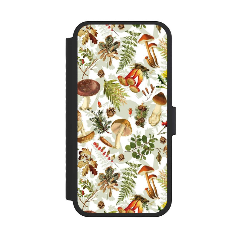 iPhone 16 Pro NIVOflip Pilzmuster Weiß