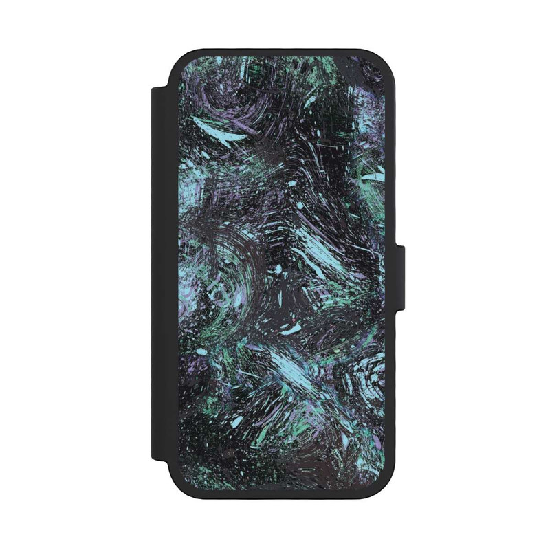 iPhone 16 Pro NIVOflip Abstrakt tropfender Staub lila