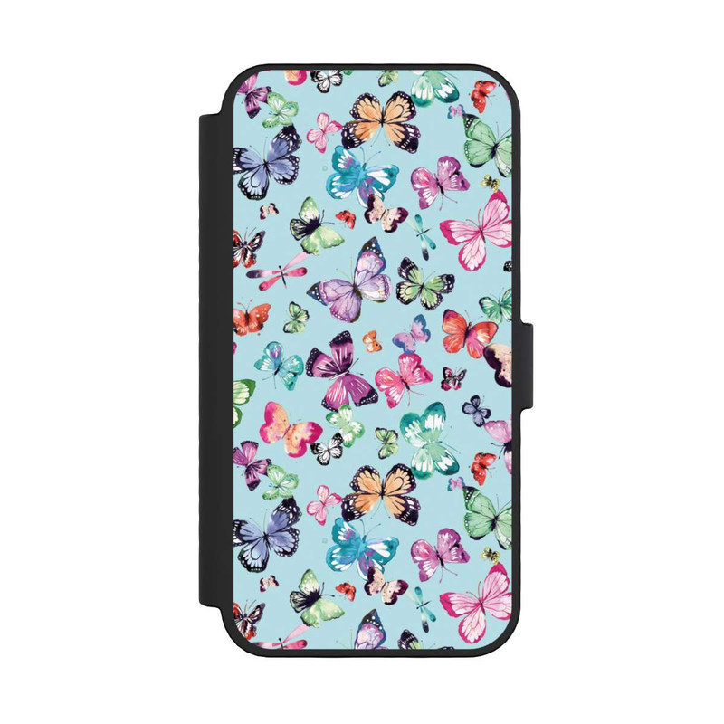 iPhone 16 Pro NIVOflip Papillons Rose Orange Bleu