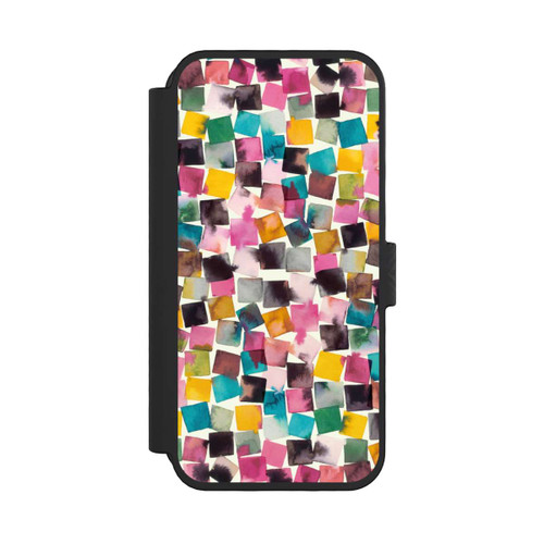 Apple iPhone 16 Pro NIVOflip Watercolor Geometric Plaids Pink