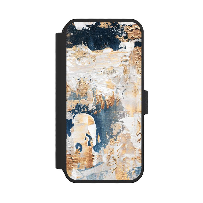 iPhone 16 Pro NIVOflip Abstraction Bleu et Or