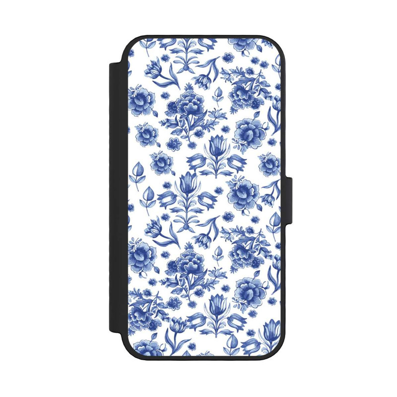iPhone 16 Pro NIVOflip Blaues Blumenmuster