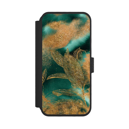 Apple iPhone 16 Pro NIVOflip Gold und Grün Natur