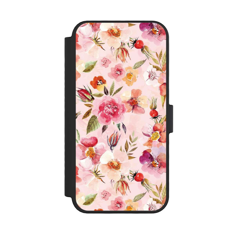 iPhone 16 Pro NIVOflip Hagebuttentapete Rosa Frühling