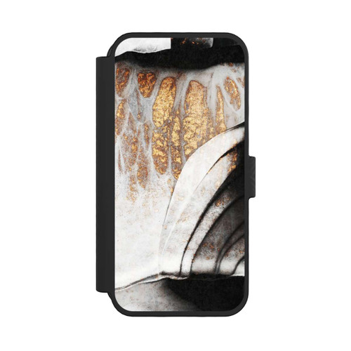 Apple iPhone 16 Pro NIVOflip Schwarze und goldene Adern