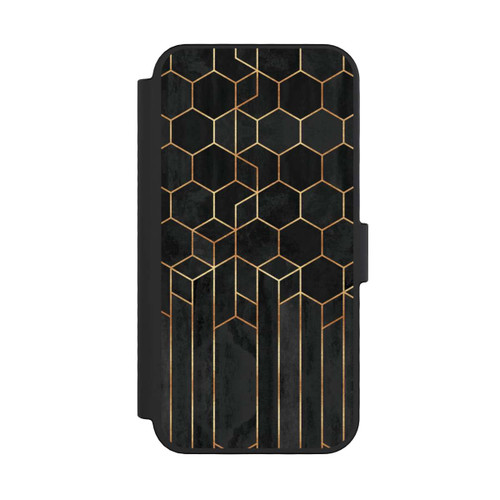 Apple iPhone 16 Pro NIVOflip Schwarze Sechsecke