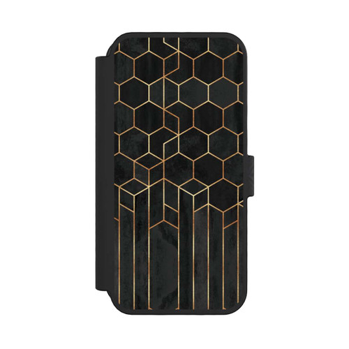 Apple iPhone 16 Pro NIVOflip Schwarze Sechsecke