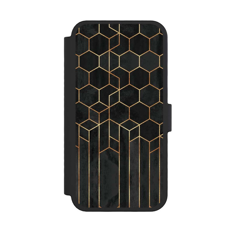 iPhone 16 Pro NIVOflip Schwarze Sechsecke