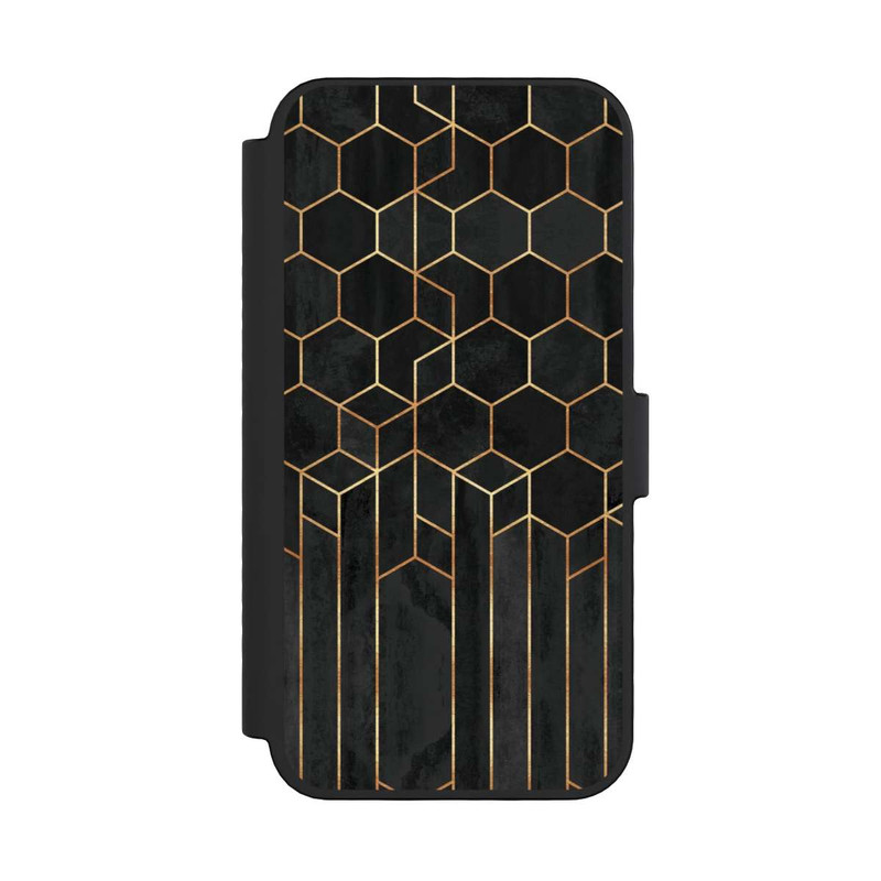 iPhone 16 Pro NIVOflip Schwarze Sechsecke