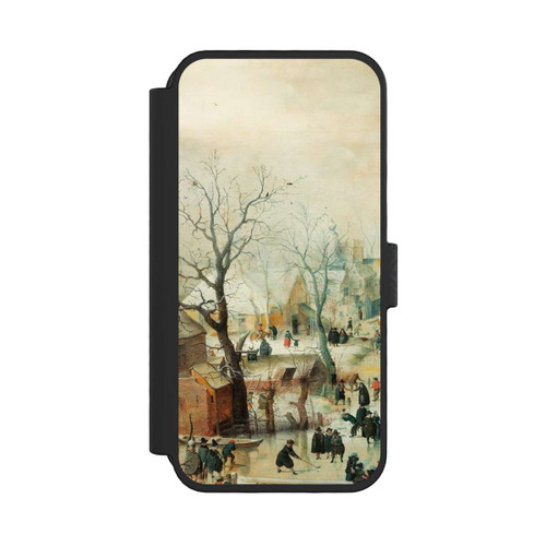 Apple iPhone 16 Pro NIVOflip Winter Landscape with Ice Skaters - Hendrick Avercamp
