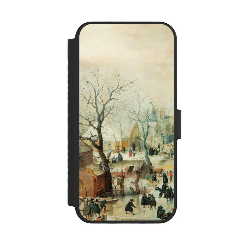 iPhone 16 Pro NIVOflip Winter Landscape with Ice Skaters - Hendrick Avercamp
