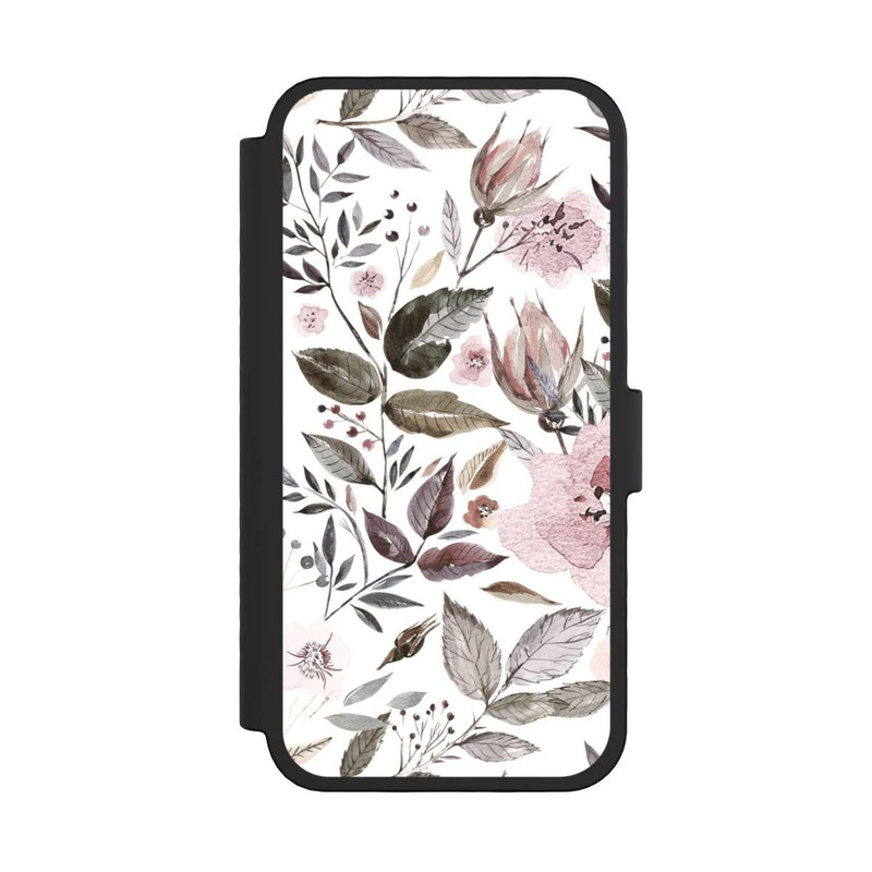 iPhone 16 Pro NIVOflip Aquarell braune Rosenblüten