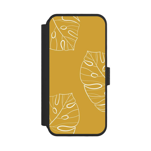 Apple iPhone 16 Pro NIVOflip Leaves Mustard Background