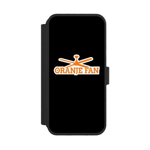 Apple iPhone 16 Pro NIVOflip Oranje Fan Black
