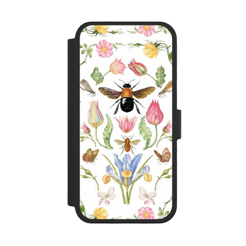 Apple iPhone 16 Pro NIVOflip Wildblumen mit Biene weiß