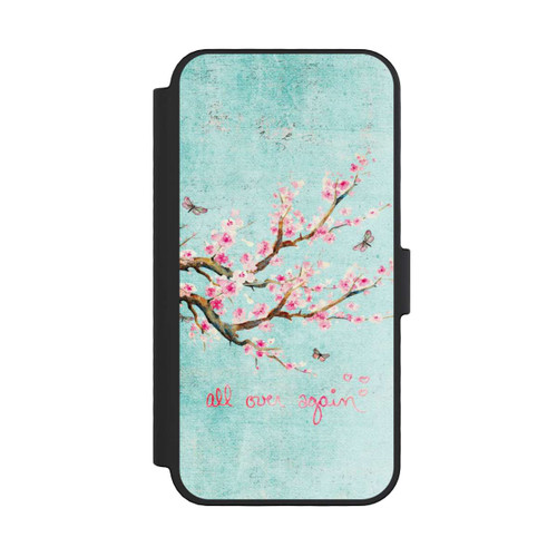 Apple iPhone 16 Pro NIVOflip Motif d'arbre en fleurs de cerisier bleu
