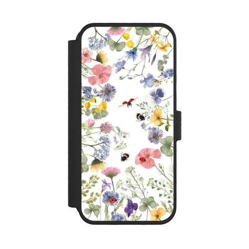 Apple iPhone 16 Pro NIVOflip Bunte Frühlingsblumen und Bienen