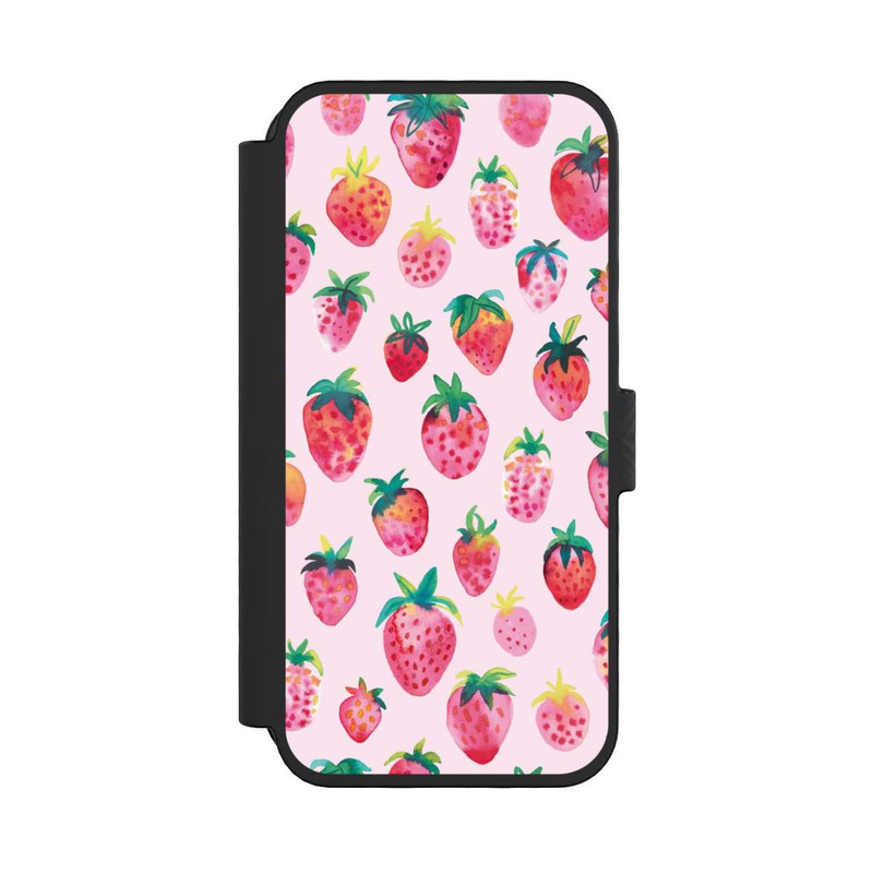 iPhone 16 Pro NIVOflip Aquarell Erdbeeren