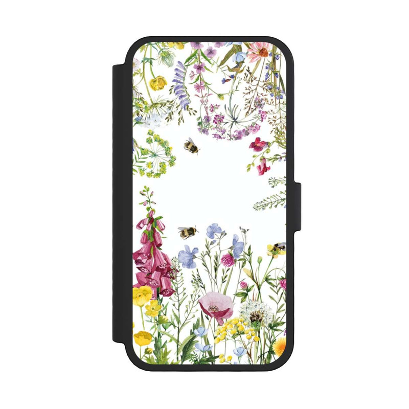 iPhone 16 Pro NIVOflip Sommerwiese Wildblumen Rahmen