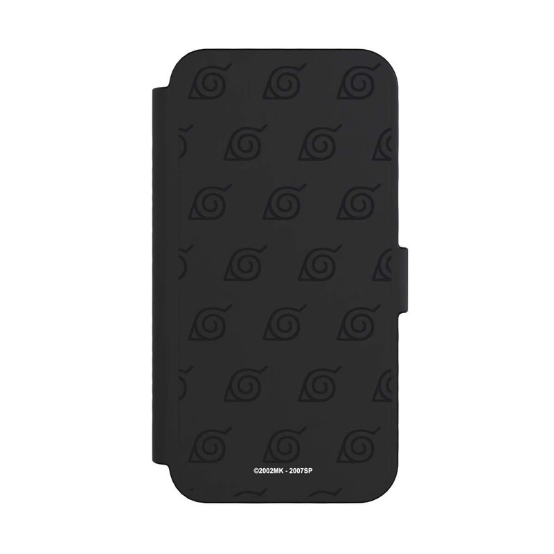 iPhone 16 Pro NIVOflip Konoha Pattern Noir sur Fond Transparent
