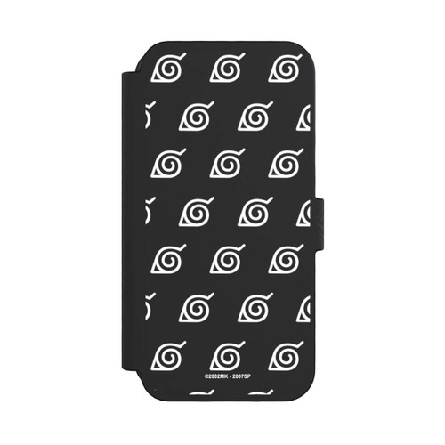 Apple iPhone 16 Pro NIVOflip Weißes Konoha-Muster Transparent