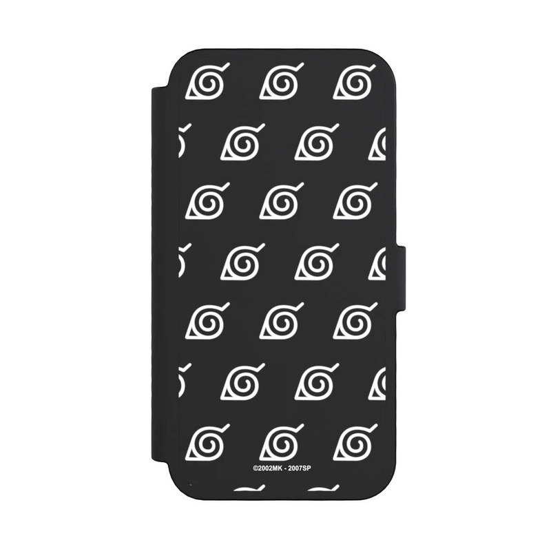 iPhone 16 Pro NIVOflip Konoha Pattern Blanc sur Fond Transparent