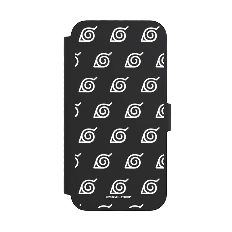 iPhone 16 Pro NIVOflip Konoha Pattern Blanc sur Fond Transparent