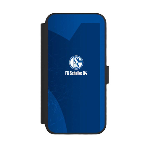 Apple iPhone 16 Pro NIVOflip Schalke 04 Blauer Hintergrund Mit Logo