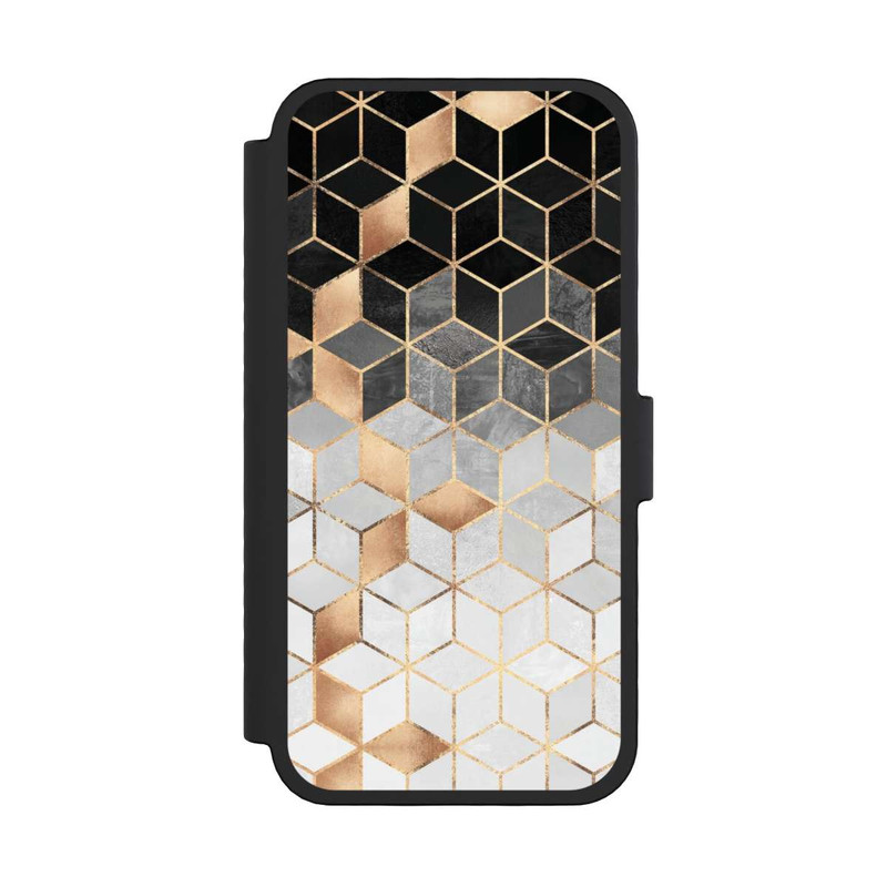 iPhone 16 Pro NIVOflip Cubes Sombres & Dorés