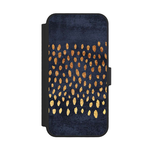 Apple iPhone 16 Pro NIVOflip Muster Gold und Marine
