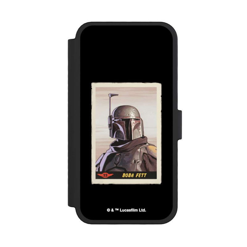 iPhone 16 Pro NIVOflip Boba Fett Badges Schwarzer Hintergrund