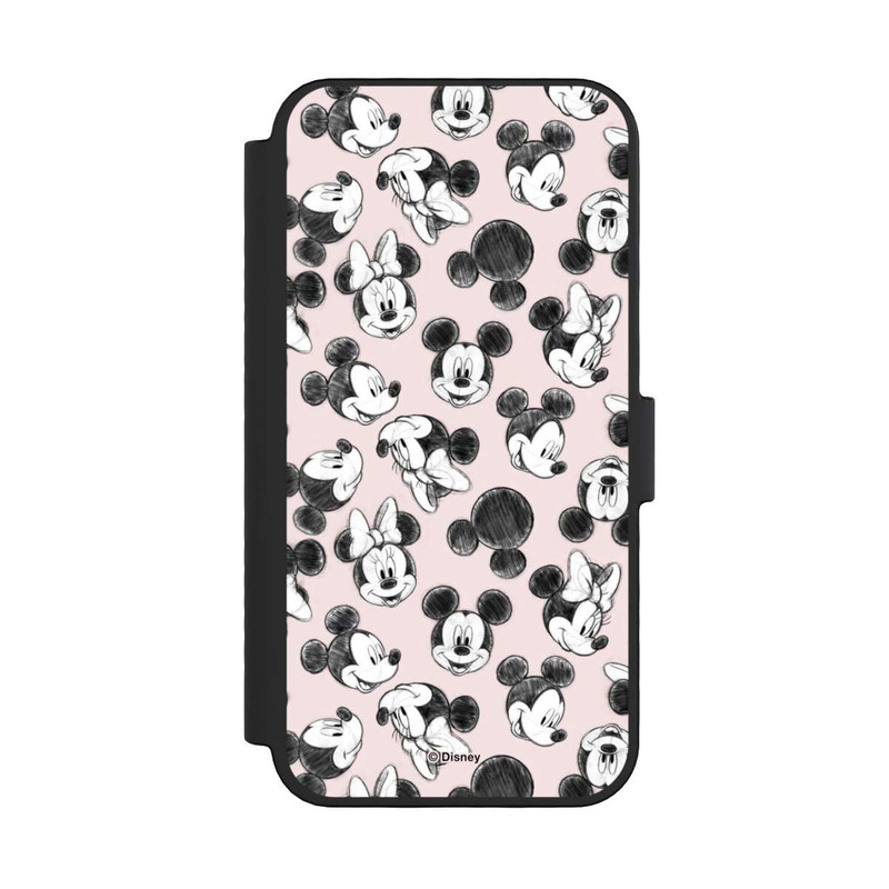 iPhone 16 Pro NIVOflip Minnie & Mickey aux multiples visages rose