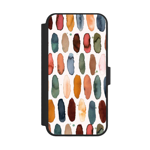 Apple iPhone 16 Pro NIVOflip Aquarellstriche aus mineralischem Terrakotta